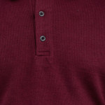 Erkek Bordo Slim Fit Polo Yaka Düğmeli Selanik Sweatshirt F51564