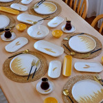 Virgo Gilded 41 Piece Ceramic Breakfast Set For 6 People