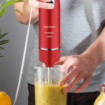 Multimix Kırmızı 1000 Watt 4 Bıçaklı Paslanmaz Çelik Turbo Hız Ayarlı El Blender