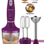 Olivia 1000 Watt Güçlü Motor Turbo Hız Ayarlı 3 In 1 Blender Set Mor