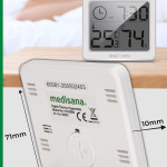 Alman Tasarım Dijital Ekranlı Saat Sıcaklık Isı Nem Ölçer Termometre