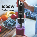 Onemix Siyah 1000 Watt Hız Ayarlı 4 Bıçaklı Paslanmaz Çelik El Blender