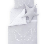 Angel Wings Anne Yanı 5 Parça Bebek Uyku Seti - Gri