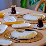 Virgo Gilded 41 Piece Ceramic Breakfast Set For 6 People