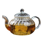 Borosilicate Glass Slice Patterned Strainer Teapot 1000 Ml