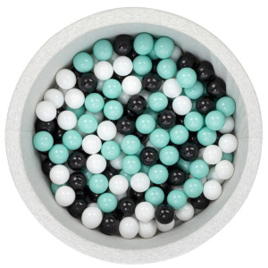 Mint, Siyah, Beyaz Toplu Bubble Pops Sünger Top Havuzu /
