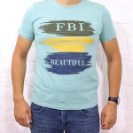 T-shirt 5147 Bisiklet Yaka Baskılı