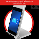 Kablosuz Şarj Standı Apple Iphone Android Uyumlu Wireless Şarj