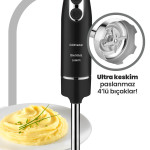 Biostick Siyah 1000 Watt Hız Ayarlı 4 Bıçaklı Paslanmaz Çelik El Blender