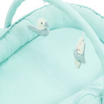 Melek Kanatlı Anne Yanı Bebek Yatağı-mint ,ilk Yatağım, Oyuncak Barlı Bebek Yuvası