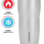 Flex Inox 4 Saat Sıcak Tutma 6 Saat Soğuk Tutma Özellikli Sızdırmaz Kapaklı Paslanmaz Çelik Termos