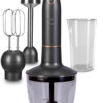 Bestblend Antrasit 1500 watt 4 Bıçaklı Paslanmaz 3 In 1 Blender Seti