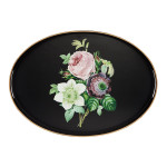 Black Edition Authentic Oval Gilded Rose Tray