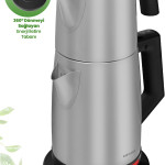 Demmaster Inox Damlatmaz Ağız Tasarımlı Paslanmaz Çelik Çay Makinesi Ve Su Isıtıcısı