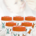Altılı Desenli Bebek Mama Kavanozu 200 Ml