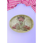 Authentic Tray With Floral Breakfast Pattern 30 X 43 cm