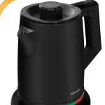 Hoşsefa Mat Siyah 2200 Watt Paslanmaz Damlatmayan Çelik Çay Makinesi Ve Su Isıtıcısı