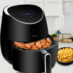 Luxfry 2000 Watt Yüksek Güç 6,4 Litre Geniş XXL Dokunmatik Airfryer Yağsız Sıcak Hava Fritözü