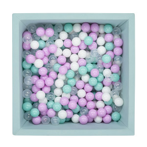 Bubble Pop Mint Kare Top Havuzu-mint/beyaz/şeffaf/lila