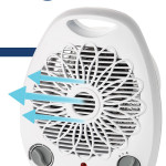 Sahra Beyaz 2000 Watt Isıya Dayanıklı Sıcak Ilık Soğuk Devrilme Emniyetli Isıtıcı Fan