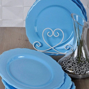 Juliet Dessert Plate Turquoise For 6 People