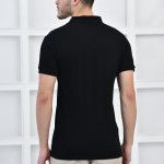 Siyah Erkek Düz Pike Polo Yaka Likralı Slim Basıc T-shirt F51610