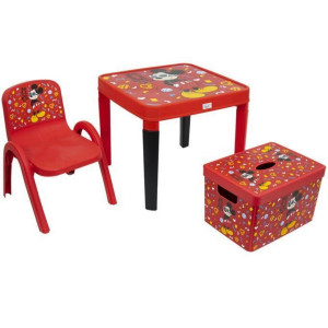 Lisanslı Mickey Masa+sandalye+oyuncak Kutu