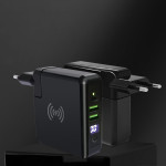 Kablosuz Şarj Ekranlı Powerbank Adaptör 3in1