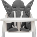 Angel Melek Kanatlı Çalışma Masalı Mama Sandalyesi -gri Pedli