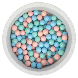 Bubble Pops Açık Gri Sünger Top Havuzu Mavi Pembe Mint Toplu