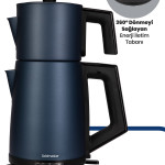 Incedem Damlatmaz Ağız Çelik Çay Makinesi Ve Su Isıtıcısı Antrasit Mavi In6306em