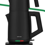 Teachef Siyah 2200 Watt Paslanmaz Çelik Damlatmayan Tasarım Çelik Çay Makinesi Ve Su Isıtıcısı