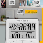 Alman Tasarım Dijital Ekranlı Alarm Saat Sıcaklık Isı Nem Ölçer Termometre