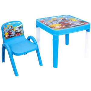 Desenli Masa + Sandalye Seti