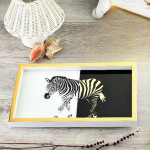 Artemis Tray 22x37 Cm - Zebra Pattern