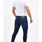 Erkek Koyu Mavi Kot Süper Skiny Yıkamalı Likralı Jean Pantolon Lb501