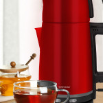 Joy Tea Kırmızı 2200 Watt Paslanmaz Çelik Çay Makinesi Ve Su Isıtıcısı