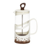 350cc Beyaz Kahveli Desen French Press