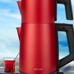 Incedem Damlatmaz Ağız Çelik Çay Makinesi Ve Su Isıtıcısı Mat Kırmızı