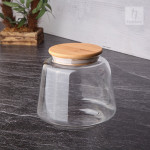 Tea, Coffee, Sugar Jar With Bamboo Lid 1200 Ml.