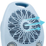 Summer Mavi 2000 Watt Isıya Dayanıklı Sıcak Ilık Soğuk Devrilme Emniyetli Isıtıcı Fan