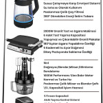 Premium Siyah 24 Parça Avantajlı Elektronik Evlilik Paketi Elektrikli Mutfak Çeyiz Seti