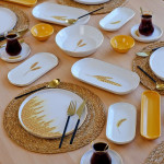 Virgo Gilded 41 Piece Ceramic Breakfast Set For 6 People