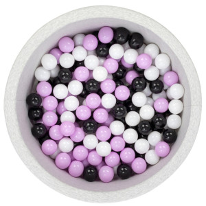 Bubble Pops Sünger Top Havuzu / Siyah, Lila, Beyaz Toplar
