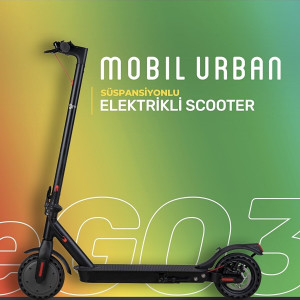 Süspansiyonlu Katlanabilir Hız Sabitleyicili Elektrikli Scooter