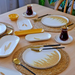 Virgo Gilded 41 Piece Ceramic Breakfast Set For 6 People