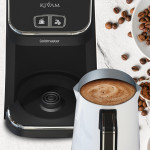 Yenidem Cam Çay Makinesi Ve Prokıvam Beyaz Türk Kahve Makinesi Seti