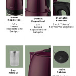Bora 2200 Watt Xl Damlatmayan Ağız Tasarımlı Paslanmaz Çelik Çay Makinesi Ve Su Isıtıcısı