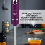 Master Mix 1000 Watt Güçlü Motor Paslanmaz Çelik 4 Bıçaklı Hız Ayarlı Ekstra Uzun El Blender