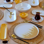 Virgo Gilded 41 Piece Ceramic Breakfast Set For 6 People